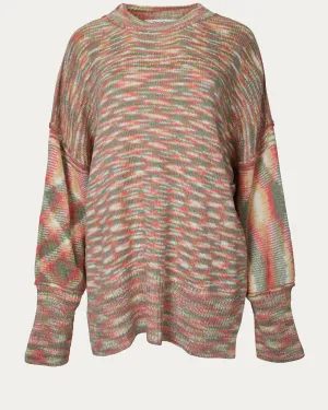 Space-Dye Oversized Sweater in Olive Combo | Olive Combo
