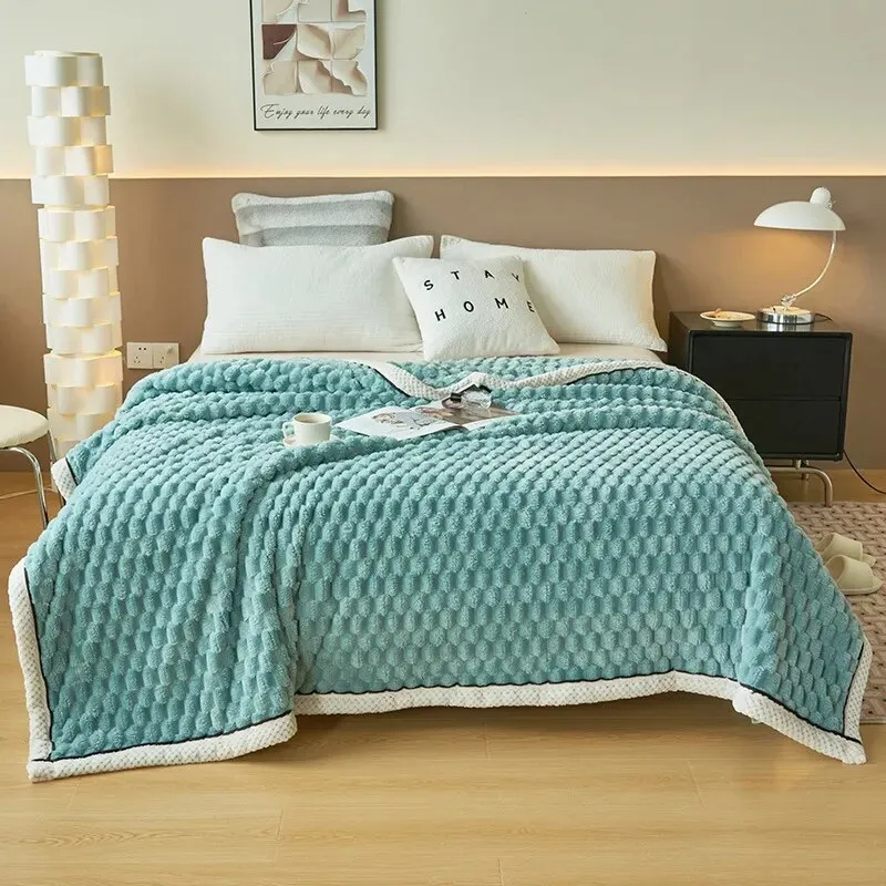 TheWellBeingSoft Fluffy Throw Blanket - Winter Comfort for Sofa & Bedroom