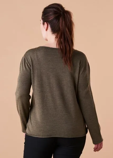UIMI Phoebe Merino Top - Olive