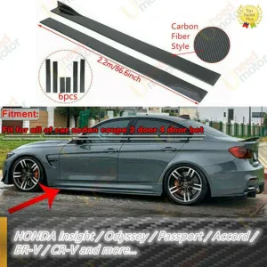 Universal Rocker Panel Lips Side Body Skirt Extensions