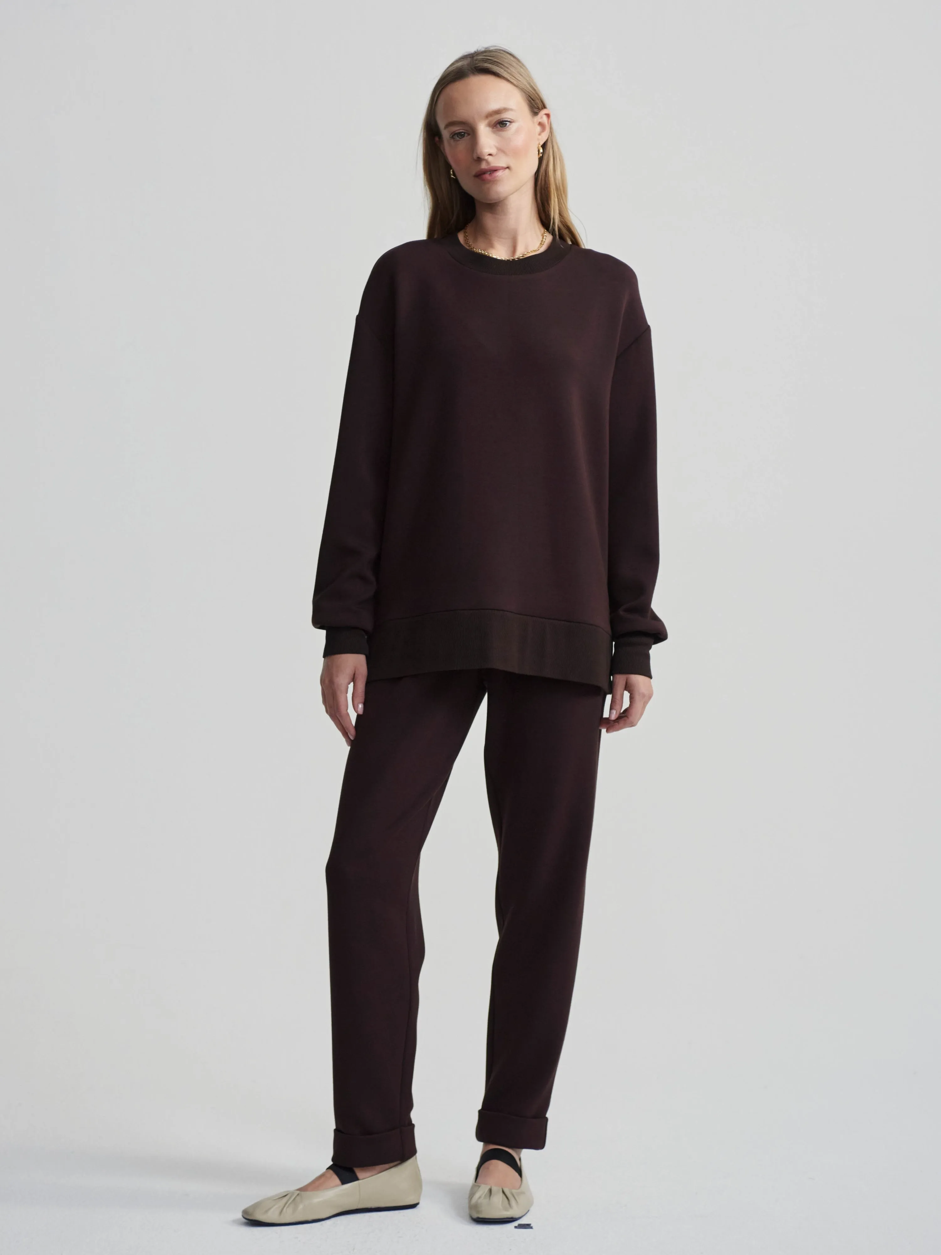 VARLEY | Gabriella Sweatshirt - Coffee Bean