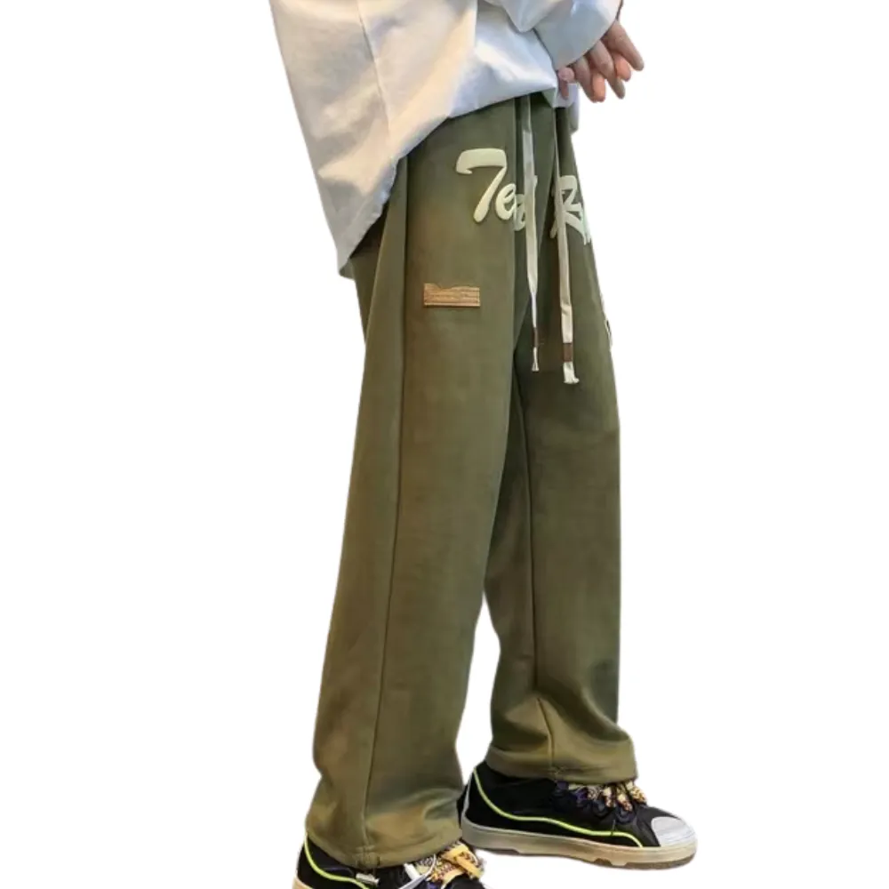 Vintage Letter Print Sweatpants
