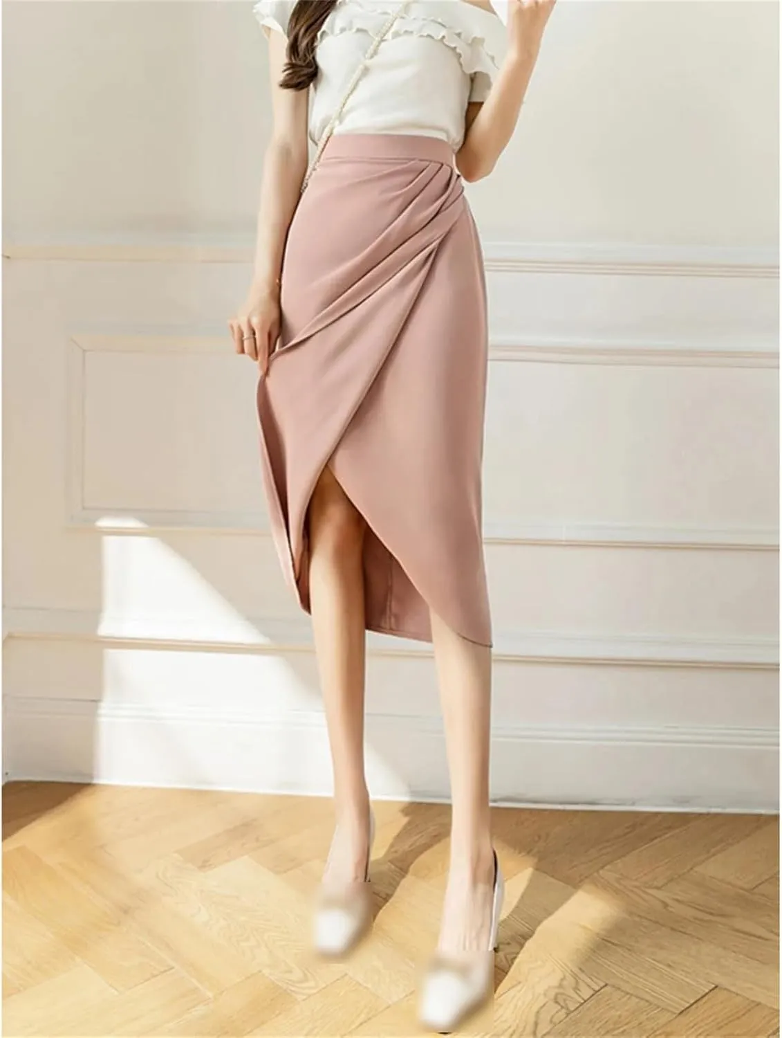 Vintage Skirts Women Pencil Skirts Womens High Waist Split One Step Skirts Black Skirt Irregular Skirts for Women