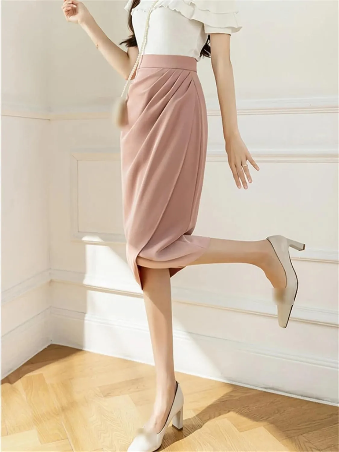 Vintage Skirts Women Pencil Skirts Womens High Waist Split One Step Skirts Black Skirt Irregular Skirts for Women