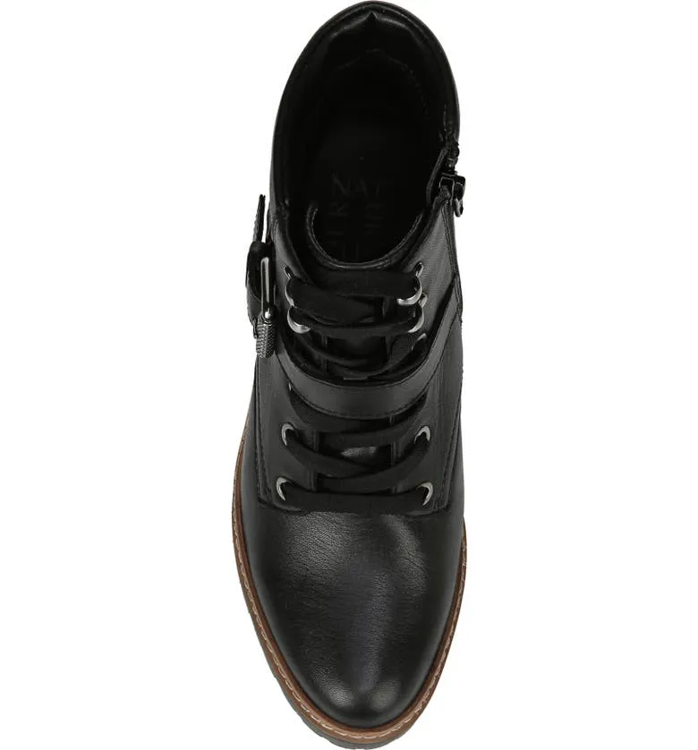 Women's Tia Booties by Naturalizer in Black Leather
