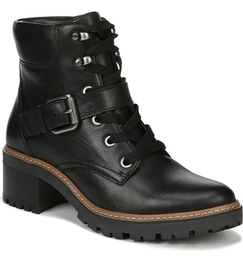 Women's Tia Booties by Naturalizer in Black Leather