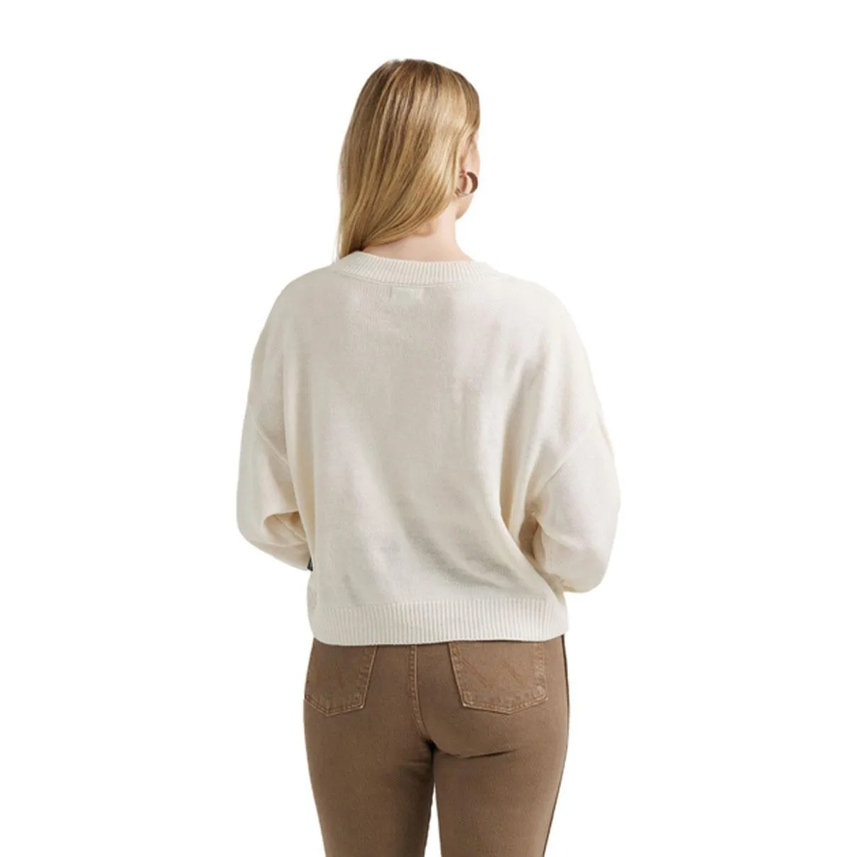 Wrangler Women's Retro Western Boot Crew Sweater