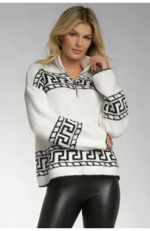 Zipper Collar Sweater